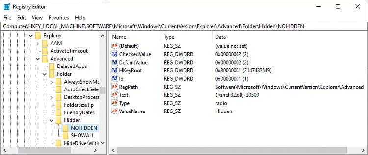 Can't See pagefil.sys and hiberfil.sys Files!?-regedit_hidden_nohidden.png