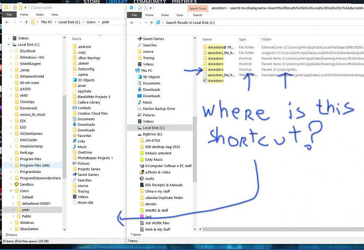 Search shows a shortcut path which is not found if you go there-desktopshrtcuts.jpg