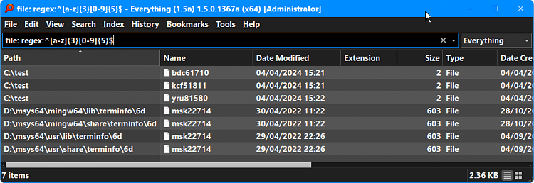 How do I search for file names with 3 alpha followed by 5 numbers?-everything_regex_1.png