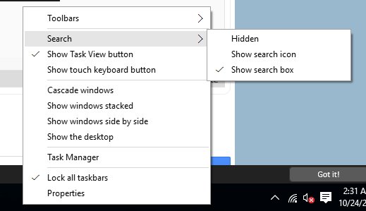Change windows search box size in Windows 10 tool bar.-cortana-unavailable.jpg