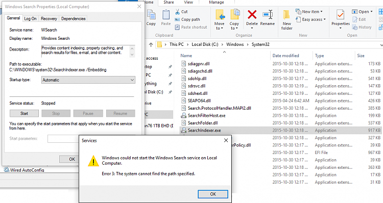 Cannot Start Windows Search Service: Error 3 cannot find path-windows-search-service.png