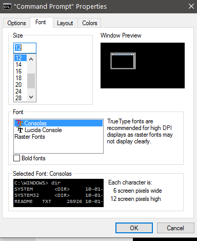 Command prompt's font very small, can't change back-prop.-cmd.png