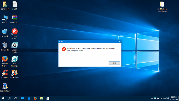 Root Certificate Browser Error (started to appear randomly)-problems.png