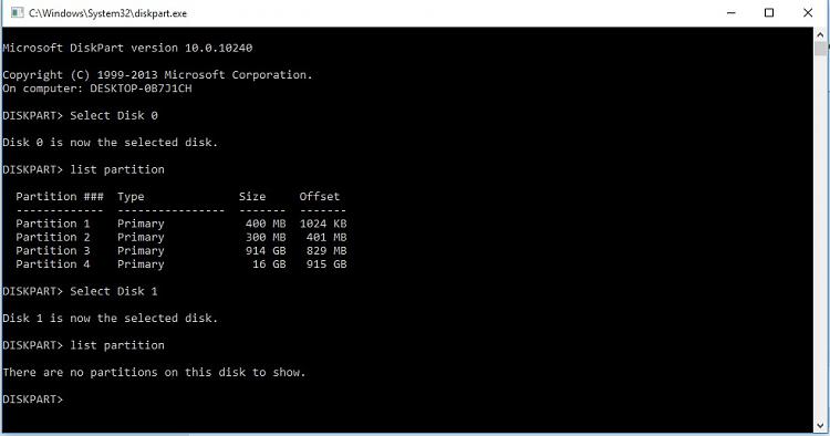 Cannot upgrade due to unsupported disk layout for UEFI firmware-diskpart.jpg