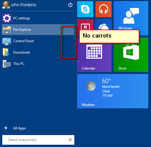 How do I get flyouts to show on start menu items?-2014-10-03_202046.jpg