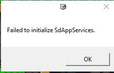 Failed to initialize SdAppServices-capture.jpg