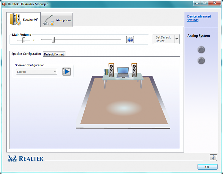 Realtek audio output