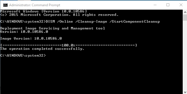 Clear up AppData folder/s-dism-startcomponentcleanup.jpg