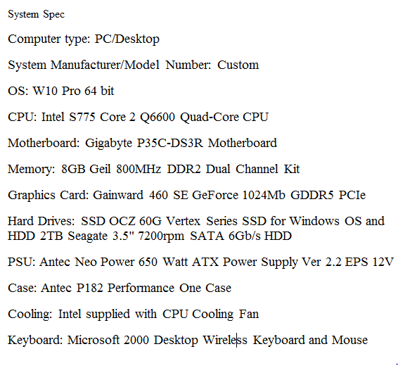 Slow boot/shutdown sometimes &amp; Sys Config shows a choice of OS?-spec.png