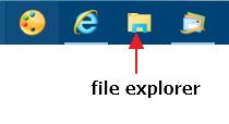 Can't open File Manager directly on W10-file-explorer-taskbar.jpg