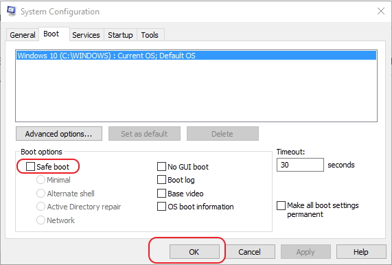 Accidentally checked selective startup with safe mode. Seems stuck-msconfig......-safe-boot.jpg