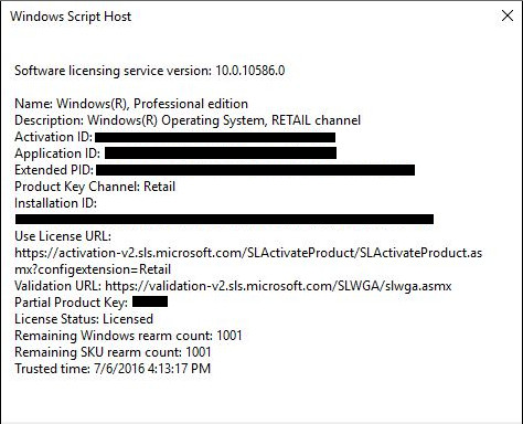Windows 10 post install tips or bugs-commandprompt-slmgr-dlv-idblocks_2016-7-7.jpg
