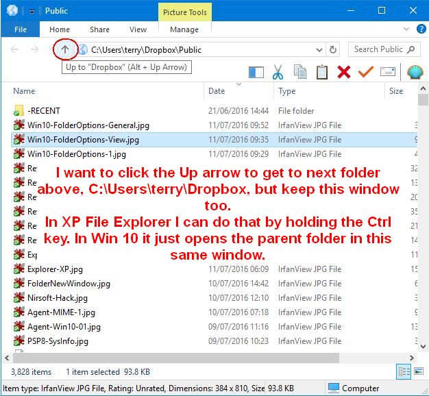 How to open new folder but keep the existing one open?-win10-uparrow-keepopen.jpg