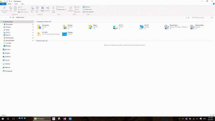 File Explorer - Quick Access Does Not Show Recent Files-file-explorer-screen-shot.gif