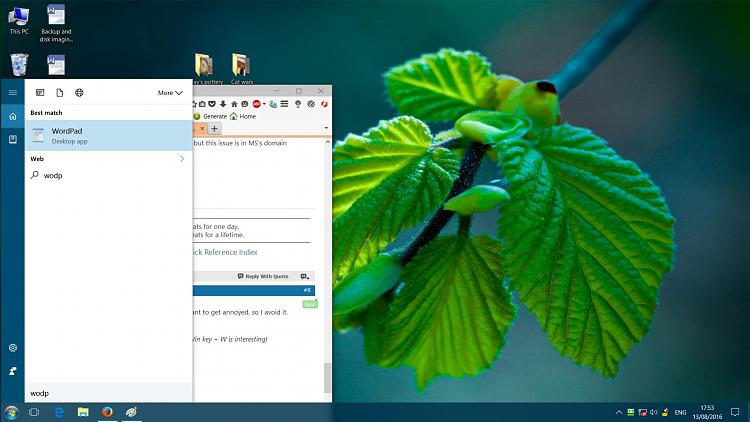 Search using WinKey+query-wordpad.jpg