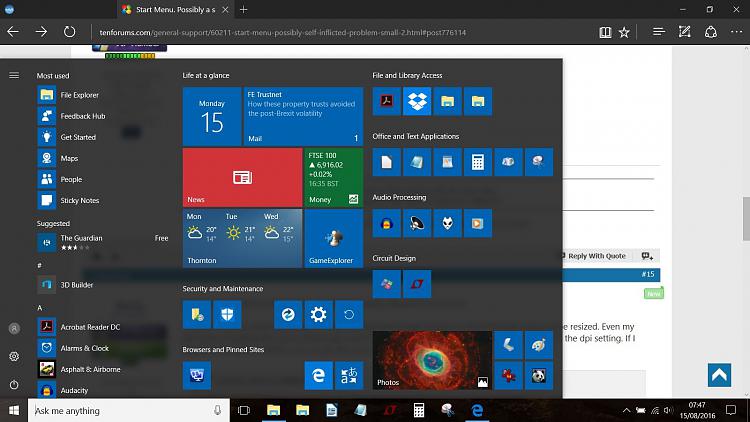 Start Menu. Possibly a self inflicted problem. It is to small.-dell.jpg