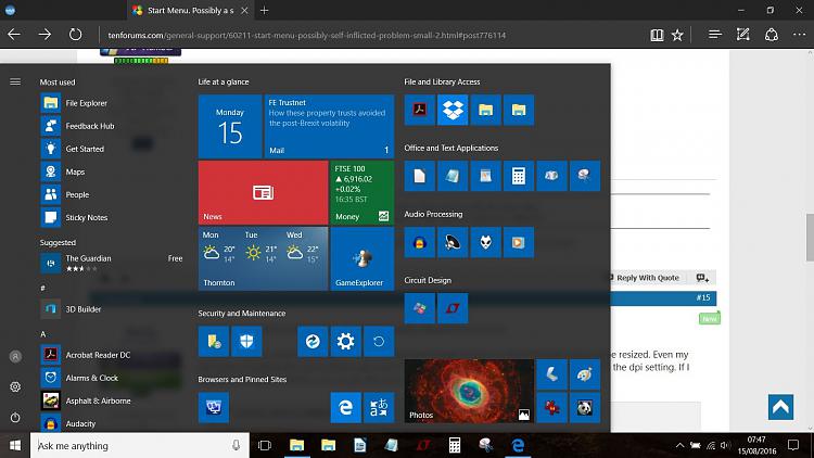Start Menu. Possibly a self inflicted problem. It is to small.-dell.jpg