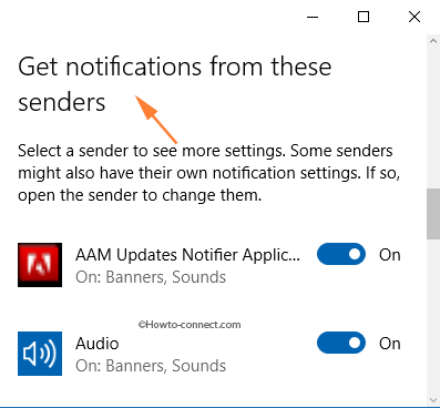 How to clear applications in Get notifications from these senders-9566_get_notifications_from_these_senders.png