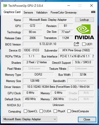 Gf 7200 Gs Driver Windows 10 : Geforce 7300 Le En 2020 16 ...