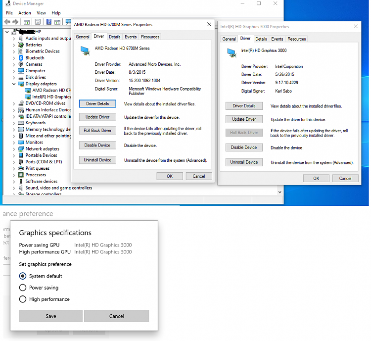 Intel HD Graphics 3000+AMD 7690M XT driver for W10,no such one,help-after157amdinstalltion.png