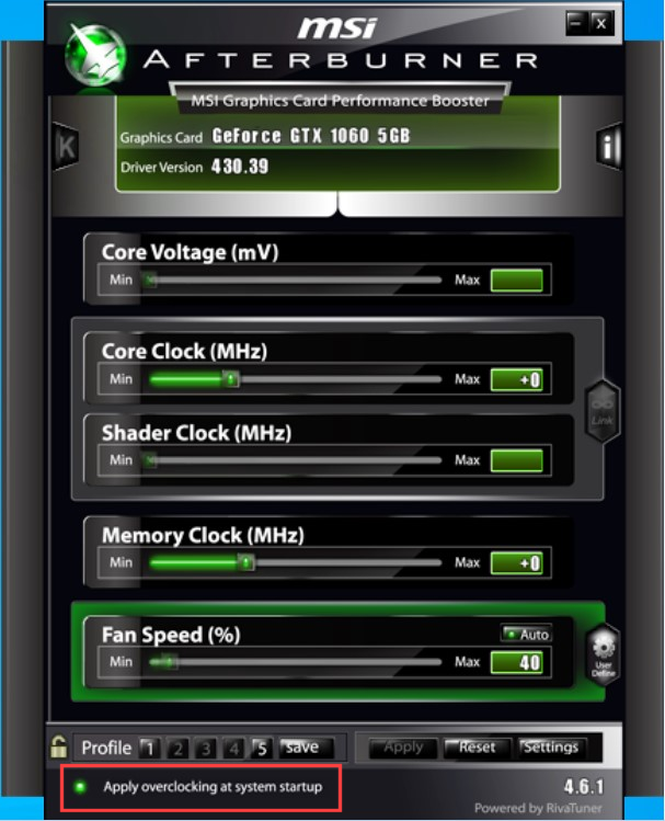 msi afterburner remote server setup