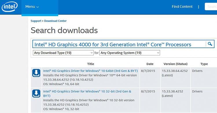 Intel Hd 4000 Driver Version Number Not Going Up Windows 10 Forums