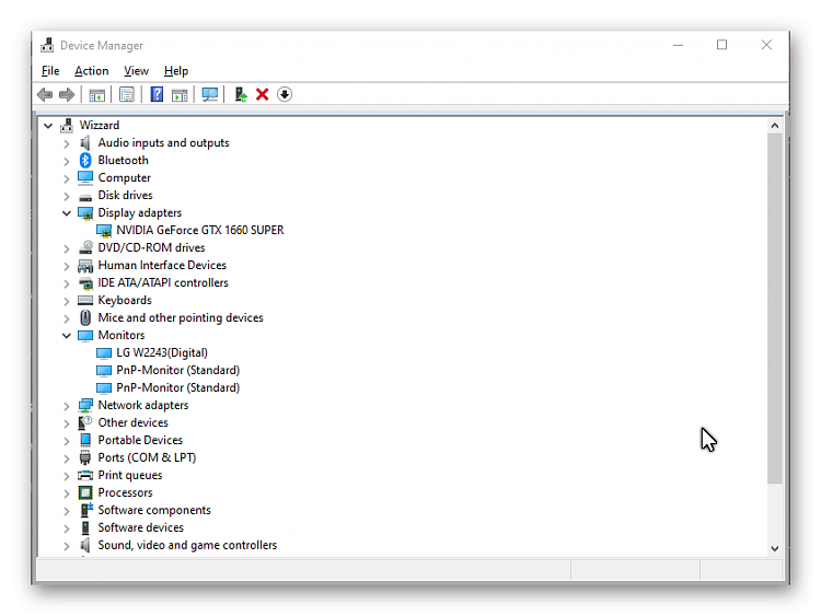 2 display adapters in device manager windows 10