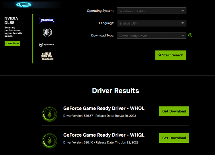 Driver online nvidia whql