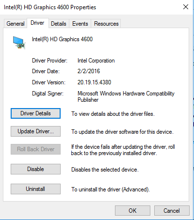Intel Hd Graphics 4600 Windows 10 Forums