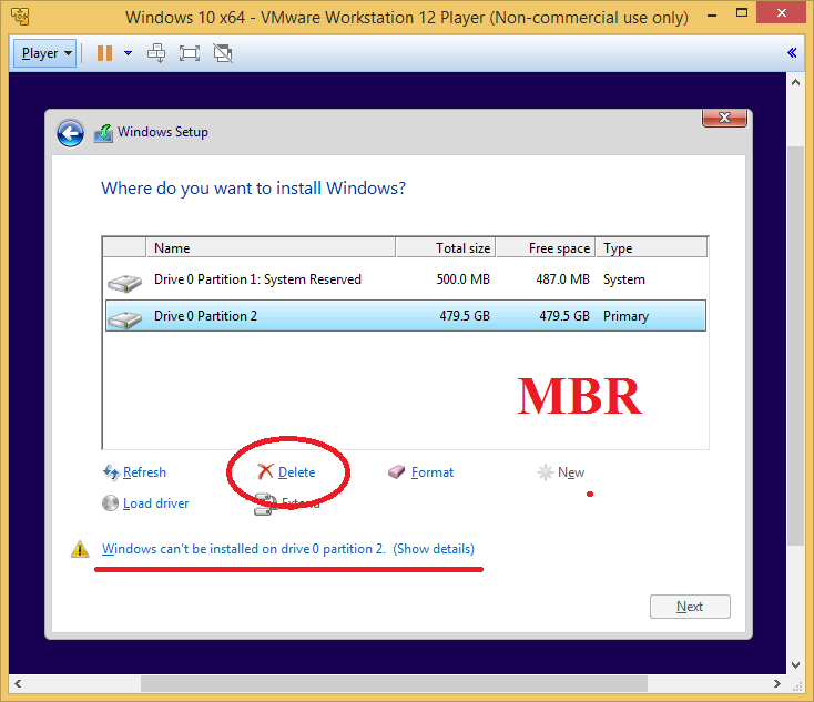 windows 10 setup mbr to gpt