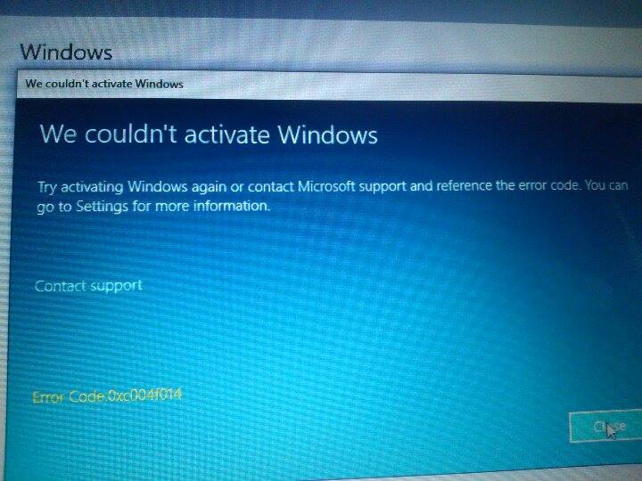 windows 10 pro oem key not working
