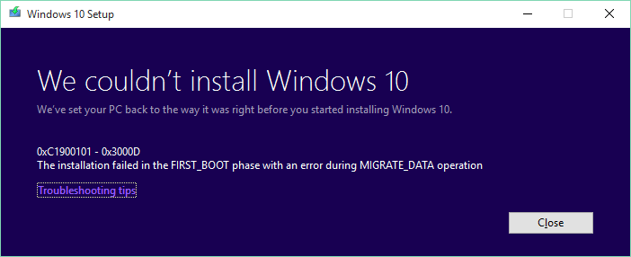 Windows 10 to &quot;10.1&quot; update FAILS... no message... no clue-windows10_update_failed_first_boot.png