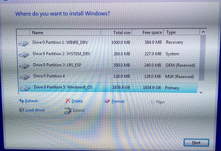 which partition to place clean install on-fullsizerender-6-.jpg