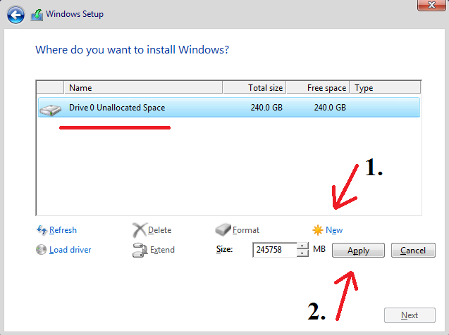 EFI system and Recovery partitions on wrong drive (I ran a search)-select-new-button.png