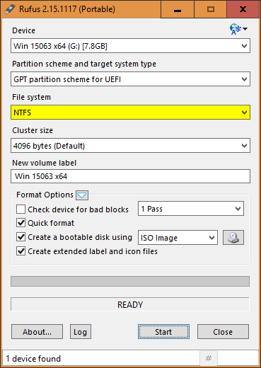 The file &quot;install.wim&quot; is too large for the destination file system.-rufus.png