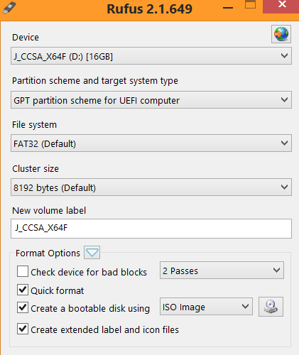 Unable to Install Win10 on tablet using USB  - Boot Fail?-rufus-params.png