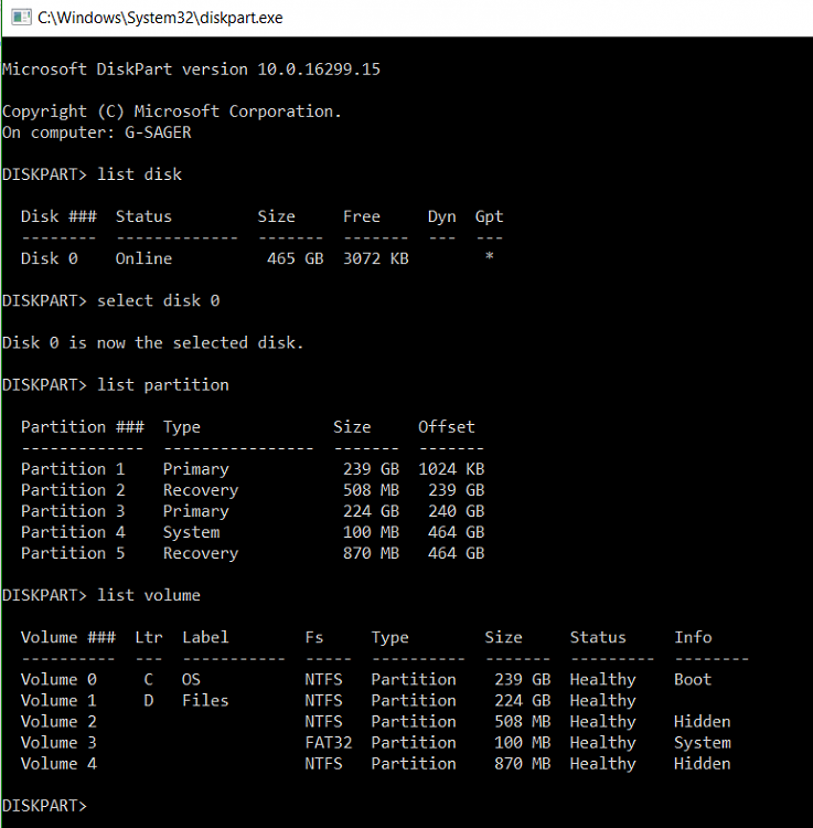 No MSR partition after converting from MBR to GPT a while back?-diskpart_partitions.png