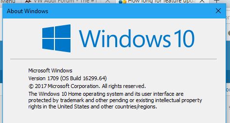 How long for feature update to Windows 10 version 1709 install-version.jpg