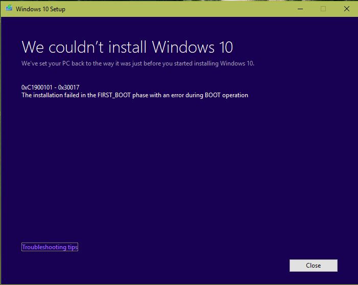 Windows update failing - version 1709 Update - no real error message.-re-install-error.jpg