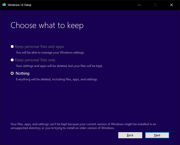 Windows 10 Build 17112 - Can not select Keep personal files and apps-image.png
