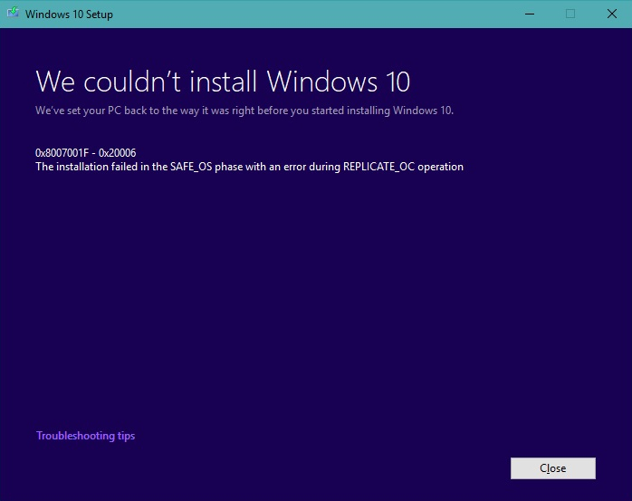 Feature Update to Windows 10, Version 1803 - Error 0x800f0900-0x8007001f-0x20006-error.jpg