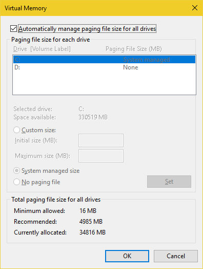 Feature Update to Windows 10, Version 1803 - Error 0x800f0900-virtual-memory.jpg