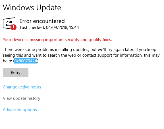 Your device is missing important security and quality fixes 0x80070424-image.png