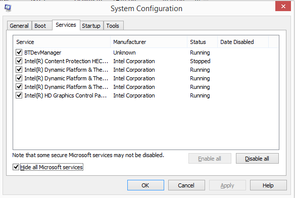 Can't upgrade 8.1 to 10 Error code 0x8007000a - 0x2000d on tablet-msconfig-services.png