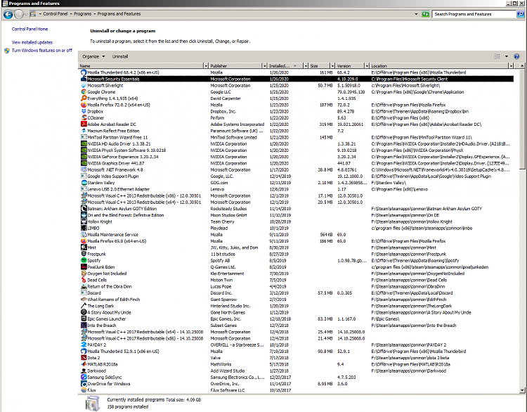 Windows 7 upgrade to 10 error 0x8007001F - 0x3000D-uninstall1.png