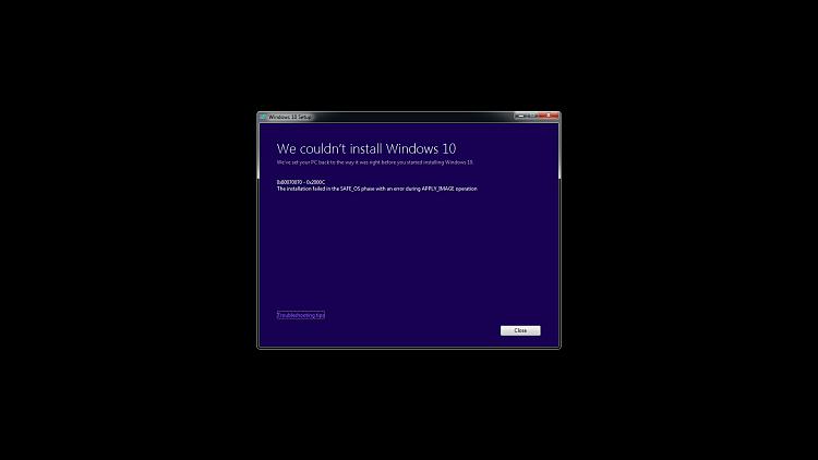 We Couldn't install windows 10 0x80070070 - 0x2000C-failed.jpg