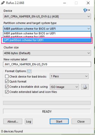 How do I create a bootable usb drive for bare metal install-flashuefigpt.jpg