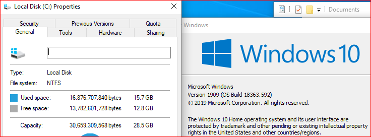 Which version of Win10? 32bit or 64bit on 32GB SSD-ver1909-32-bit.png