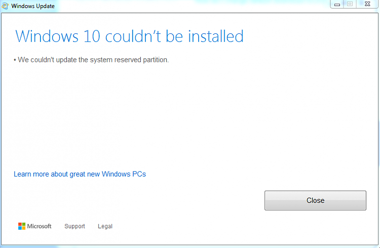 Windows 10 couldn't update system reserved partition-couldnt-update-system-reserved-partition.png