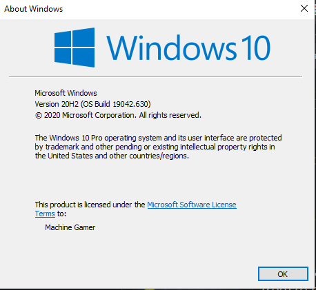 0x80070003 Error Preventing Windows 10 20H2 from updating-windows-version.png